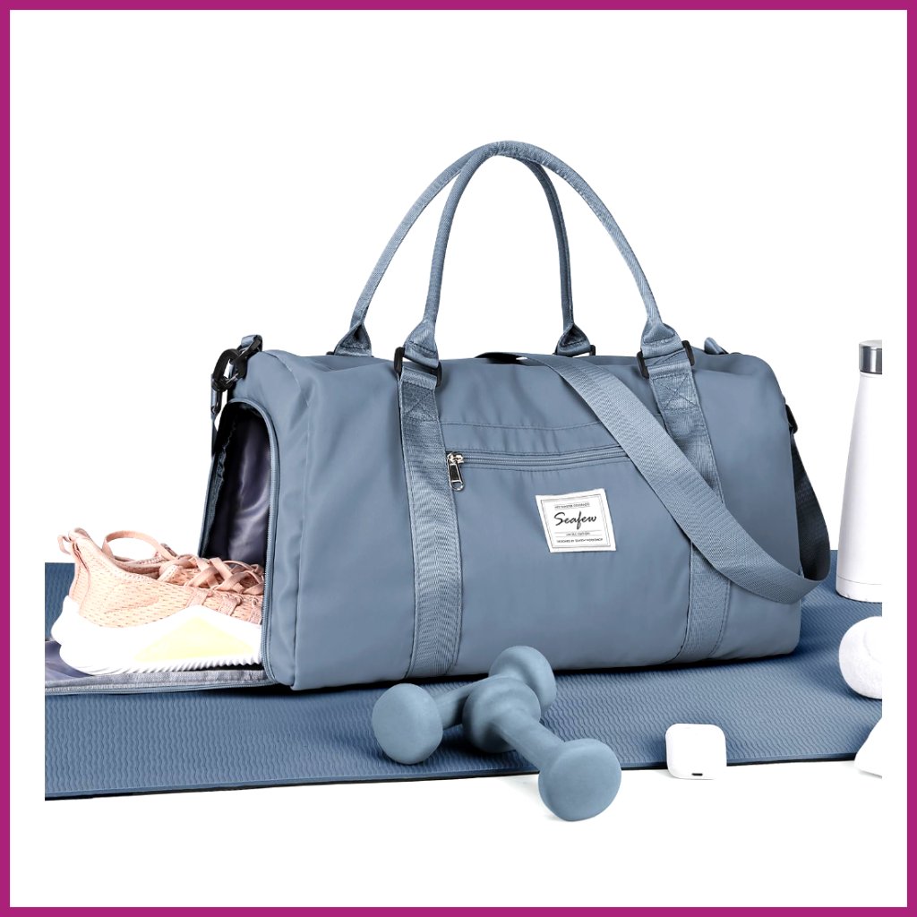 Water Resistant Polyester Gym Bag With Dry Wet Separation